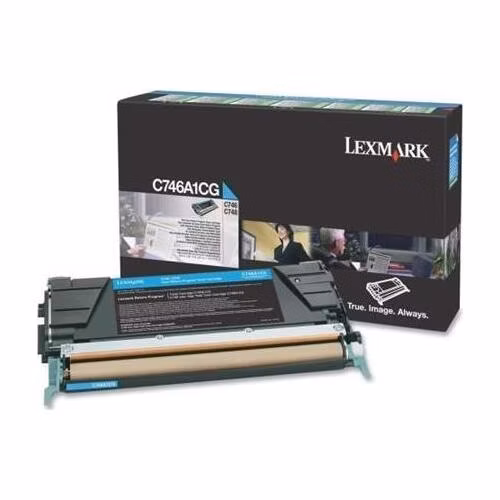 Lexmark C746, C748 Cyan Return Program Toner Cartridge (7K)