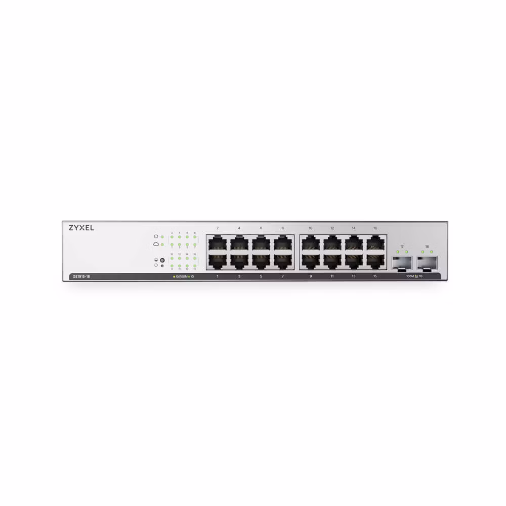 ZYXEL GS1915-18v2, 18 portov, 16x GbE a 2x SFP