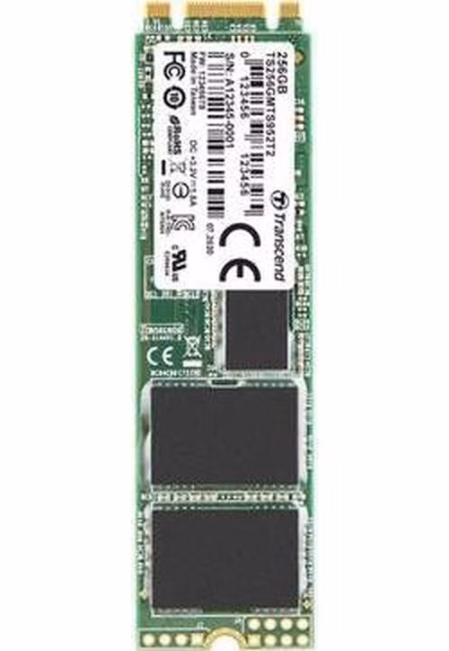 TRANSCEND MTS952T2 256GB Industrial 3K P/E SSD disk M.2, 2280 SATA III 6Gb/s (3D TLC), 560MB/s R, 520MB/s W