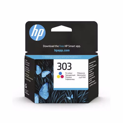 HP 303 Tri-color Original Ink Cartridge (165 pages), T6N01AE