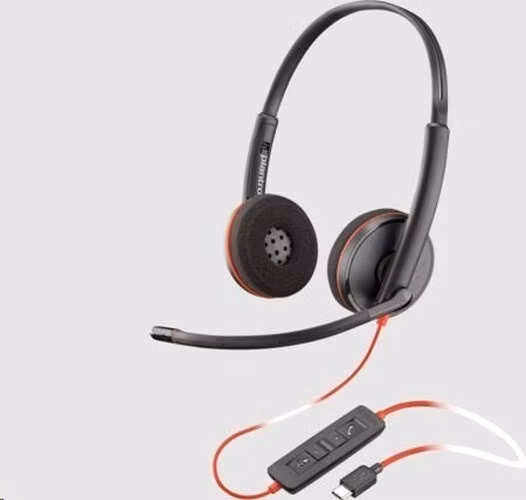 HP Poly Blackwire 3220 MS Teams náhlavná súprava, USB-C/A adaptér, stereo