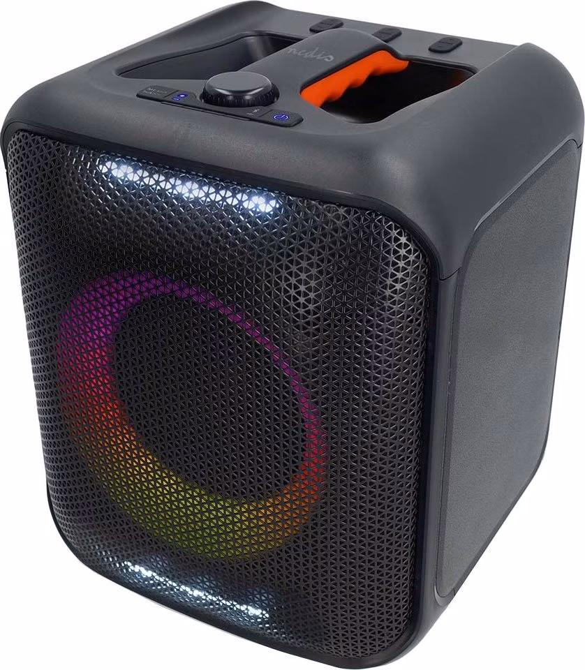 NEDIS párty reproduktor/ výkon 150 W/ Bluetooth/ doba přehrávání na baterie 5 hod/ držadlo/ párty osvětlení/ ekvalizér
