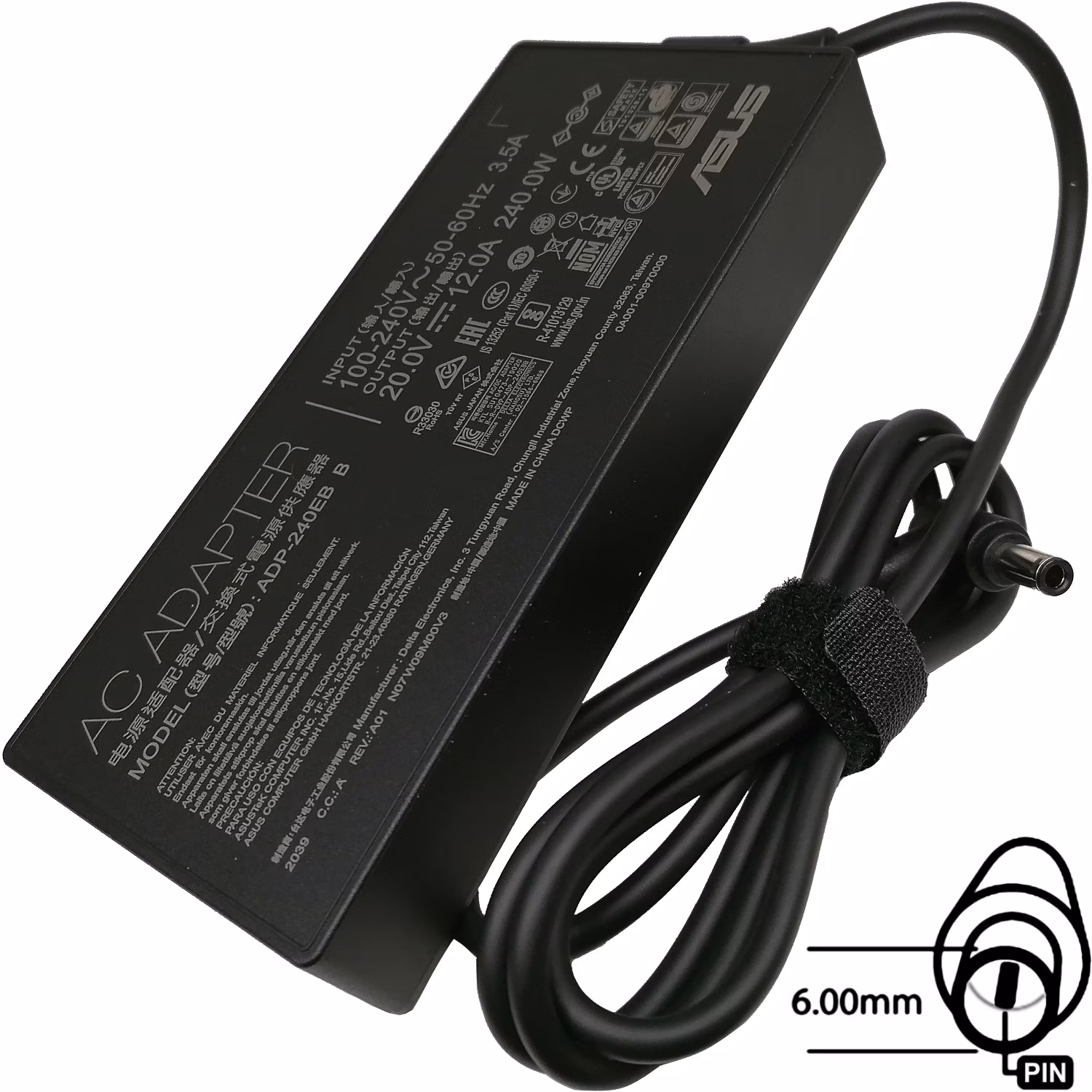 ASUS AC NAPÁJACÍ ADAPTÉR 240W 20V 3pin 6mm- bez EU plug