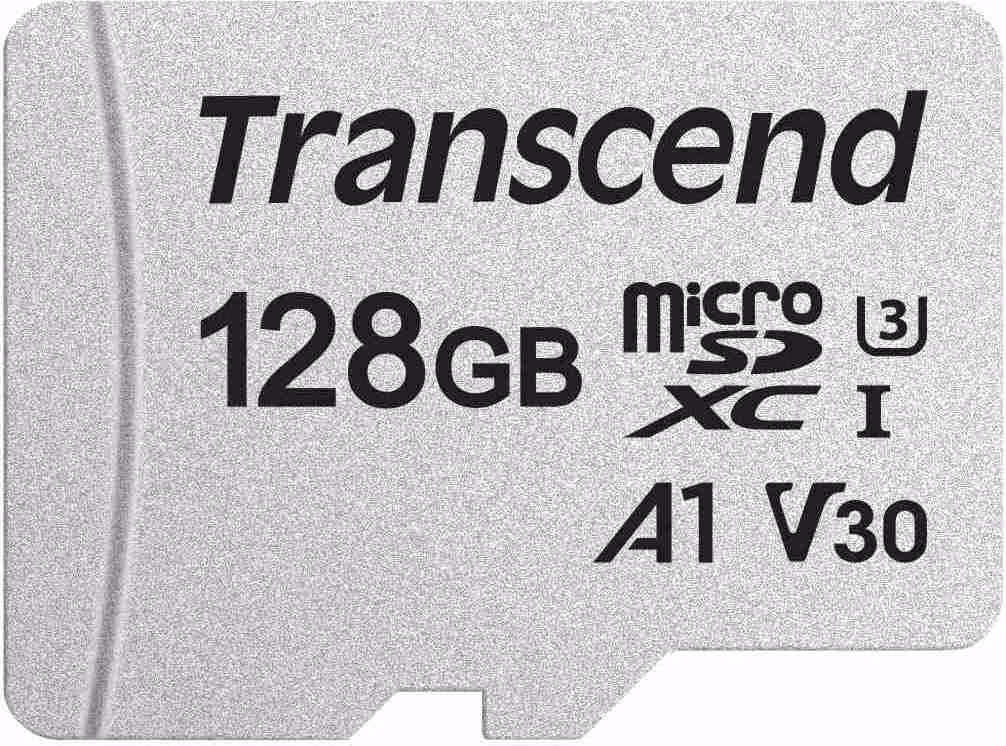 Karta TRANSCEND MicroSDXC 128GB 300S, UHS-I U3 V30 + adaptér