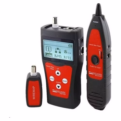 Tester káblov LAN TLCD76 s LCD displejom, koaxiálne káble, Cat3/Cat5E/Cat6, UTP/STP, USB, sonda
