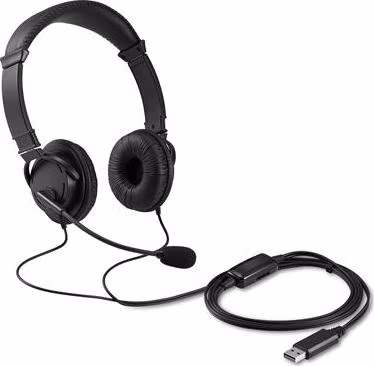 Kensington HiFi USB sluchátka s mikrofonem a tlačítky pro ovládání hlasitosti