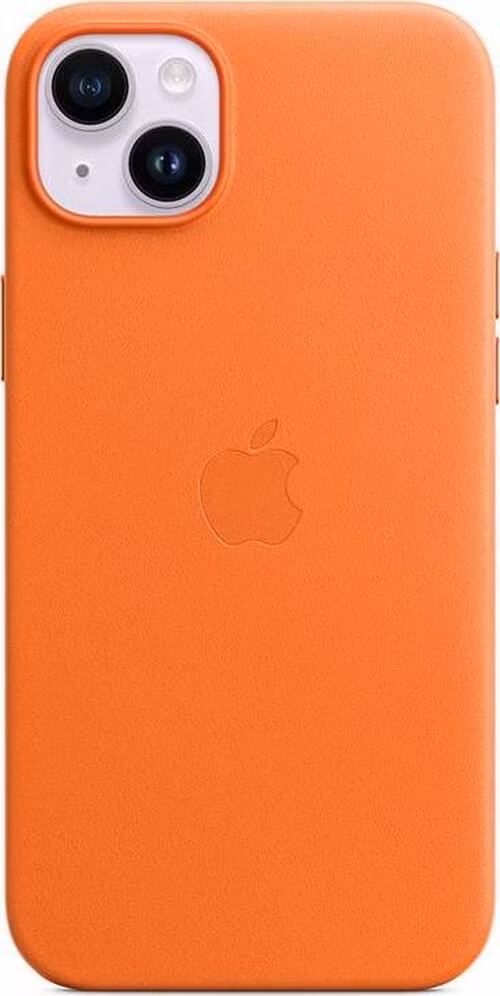 Apple iPhone 14 Plus Leather Case with MagSafe - Orange