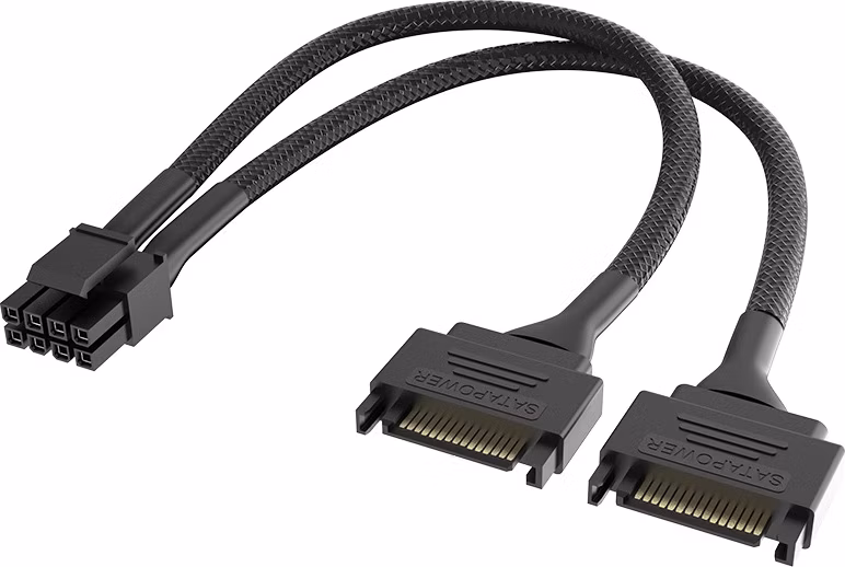 AKASA - Dual SATA na 8-pin CPU Power Adapter Cable