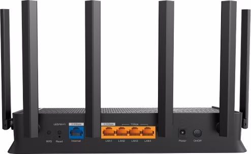 TP-Link Archer BE400 EasyMesh WiFi7 router(BE6500,2,4GHz/5GHz,1x2,5GbEWAN,1x2,5GbELAN,3xGbELAN,1xUSB3.0)