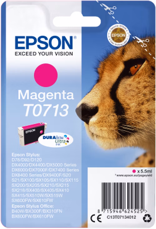 Atramentová tyčinka EPSON Singlepack Magenta T0713 DURABrite Ultra Ink (5,5 ml)