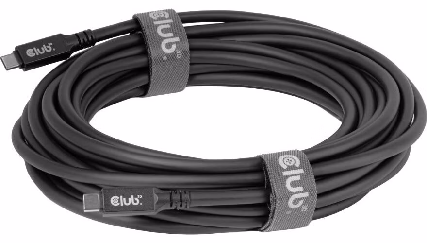 Club3D Kabel USB-C, 60W, 9m, 8k60Hz, 20Gbps, černá
