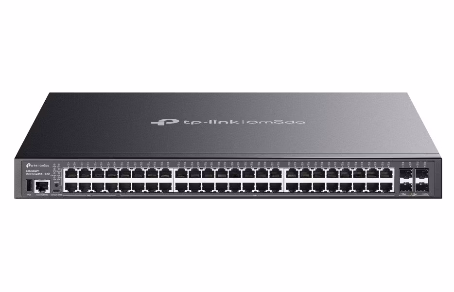 TP-Link SG5452XMPP, Omada 48-Port Gigabit Smart L3 PoE Switch, 40x PoE+, 8x PoE++, 4x 10GB SFP+, 770W PoE budget