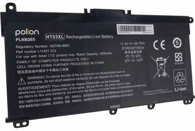 TRX baterie Polion HT03XL/ 11.4V/ 3400 mAh/ Li-Pol/ HSTNN-LB8M L11421-545 pro HP 240 G7 245 G7 250 G7 255/ neoriginální