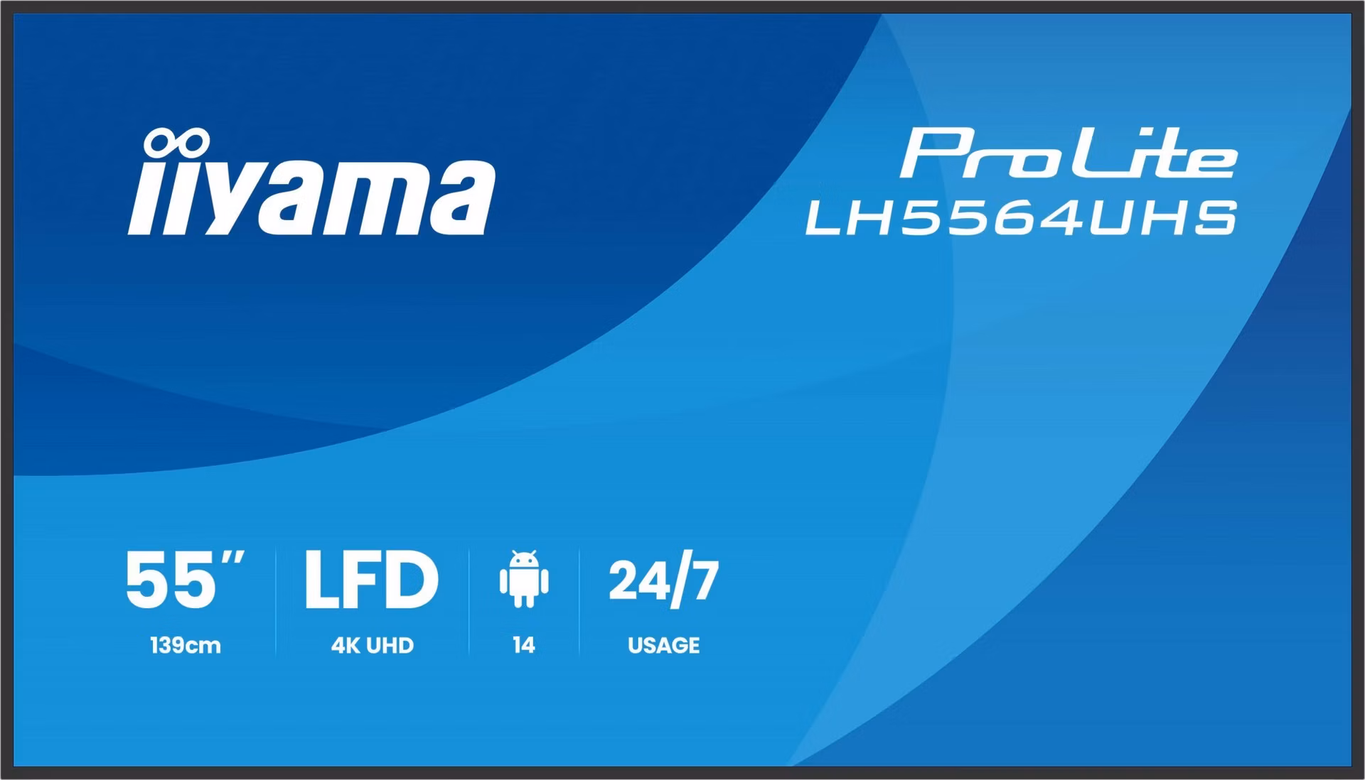 55" iiyama LH5564UHS-B1AG: VA, 4K UHD, Android, 24/7