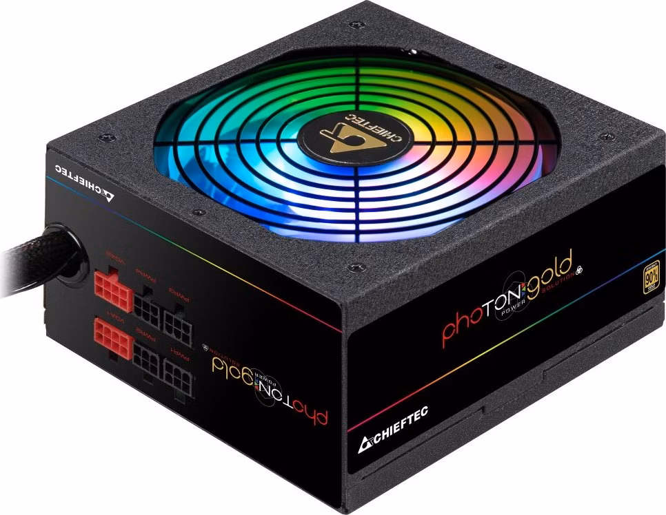 CHIEFTEC zdroj GDP-750C-RGB / Photon Gold Series / 750W / 140mm fan / akt. PFC / modulární kabeláž / 80PLUS Gold