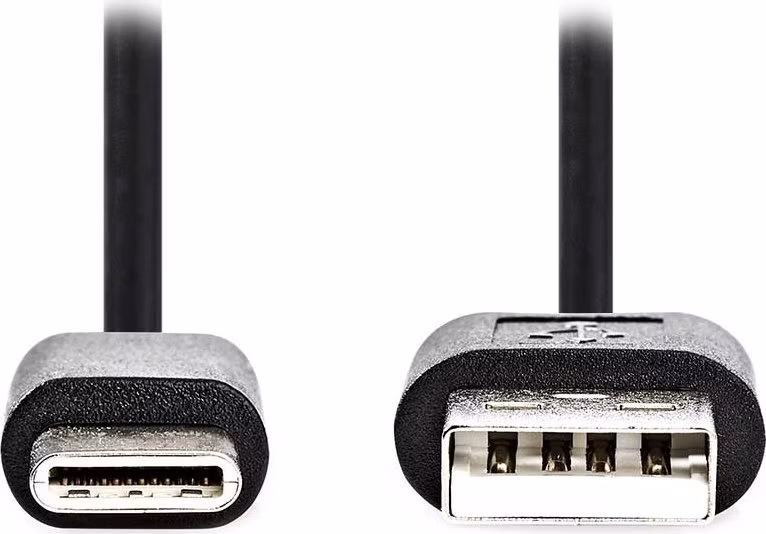 NEDIS kabel USB 2.0/ zástrčka USB-C - zástrčka USB-A/ černý/ bulk/ 1m