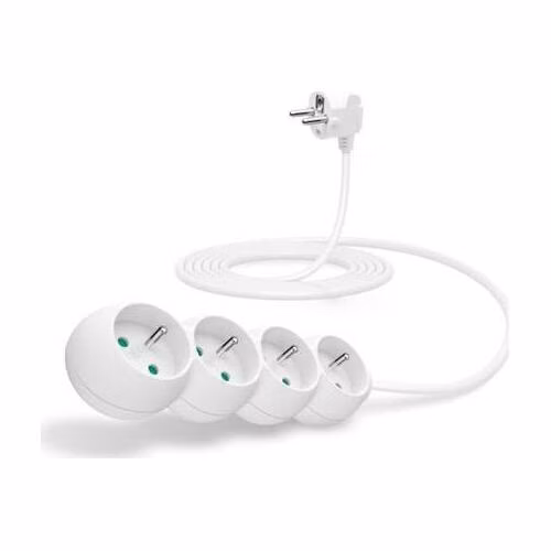CONNECT IT prodlužovací kabel 230 V, 4 zásuvky, 3 m, bez vypínače (bílý)