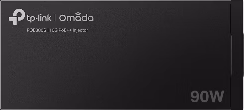 Omada 10G PoE++ Injector Adapter PORT: 1× 10Gbps PoE Port, 1× 10Gbps Non-PoE Port SPEC: 802.3bt/at/af Compliant, 90 W Po
