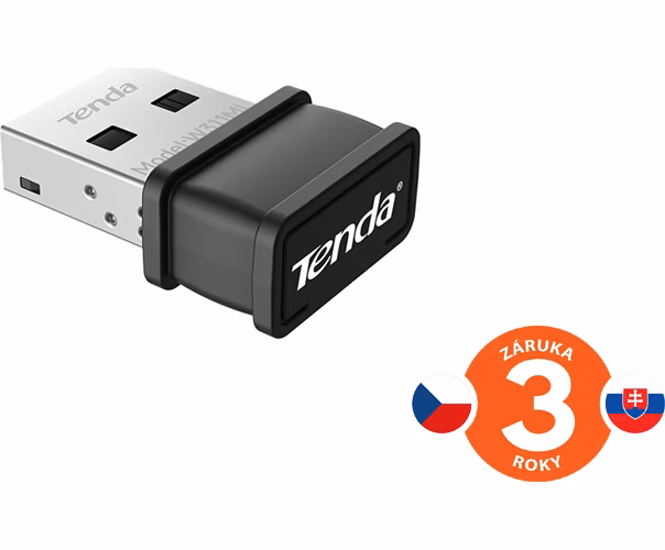 Tenda W311MIv6 AX300 WiFi 6 USB Nano Adapter, 286 Mb/s, 802.11ax/b/g/n, Soft AP, Win 7/10/11, Linux