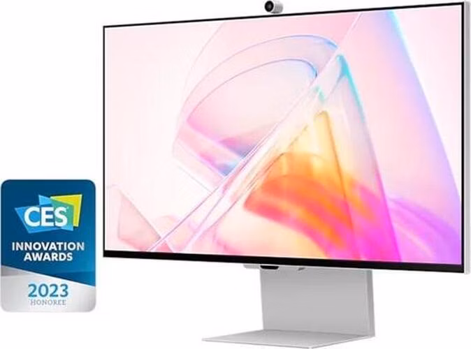 Samsung LCD S90PC 5K Smart 27" IPS/5120x2880/5ms/600 cd/m2/mDP/3xUSB/repro/Pivot/Výškově nastavitelný/Vesa/stříbrná