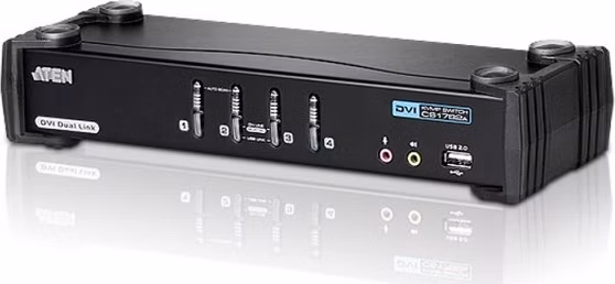 ATEN 4-portový přepínač KVM  DVI Dual Link/ se zvukem CS1784A