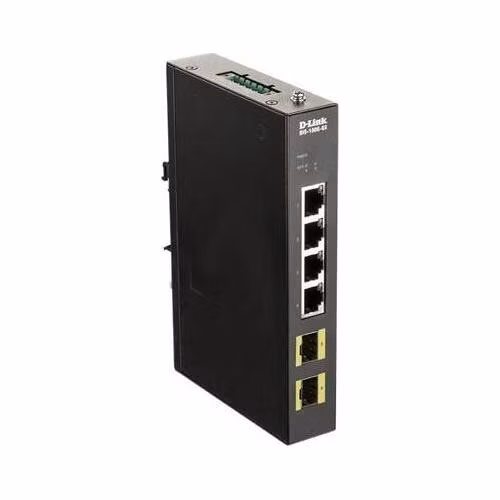 D-Link DIS-100G-6S 4-port Gigabit Industrial Switch including 2 x 100/1000M SFP