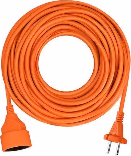 Solight 1z pohyblivý přívod - spojka, 10m, 2 x 1,5mm2, oranžová
