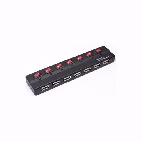 PremiumCord USB 2.0 HUB 7-portový s ext. napájením a vypínači portů
