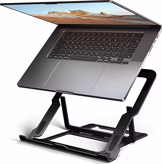 AXAGON STND-LAB, hliníkový stojan pre notebooky 10"-17.3", nastaviteľná výška, čierny