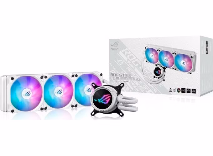 ASUS vodní chladič CPU AIO ROG STRIX LC III 360 ARGB WHITE, 3x120mm, LGA1851, AM5