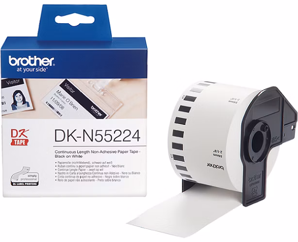 Brother - DKN 55224 (papírová role nelepící bílá 54mm x 30,48m)