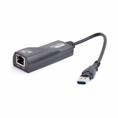 Gembird adaptér - USB 3.0 (M) / RJ45 (F) Gigabit LAN, káblik 15cm, čierny