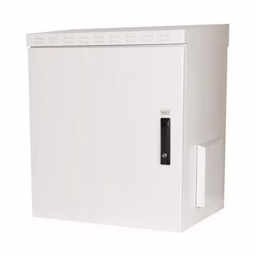 DIGITUS 12U nástěnná skříňka, venkovní, IP55 713x600x450 mm, barva šedá (RAL 7035)