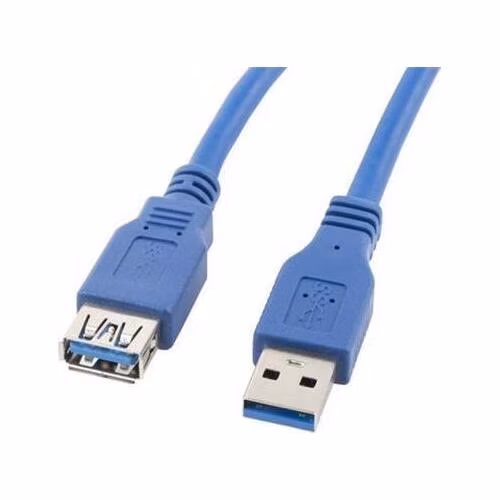 LANBERG USB-A M / F 3.0 kabel 1,8m, modrý