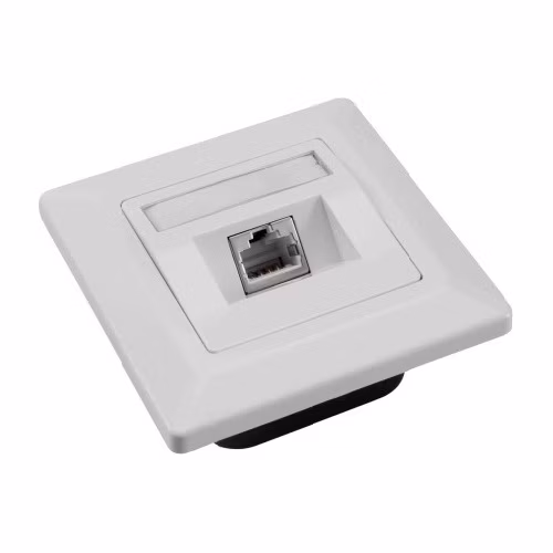Solarix Eth.Zás. CAT5E STP 1 x RJ45 pod omítku bílá SX9-1-5E-STP-WH