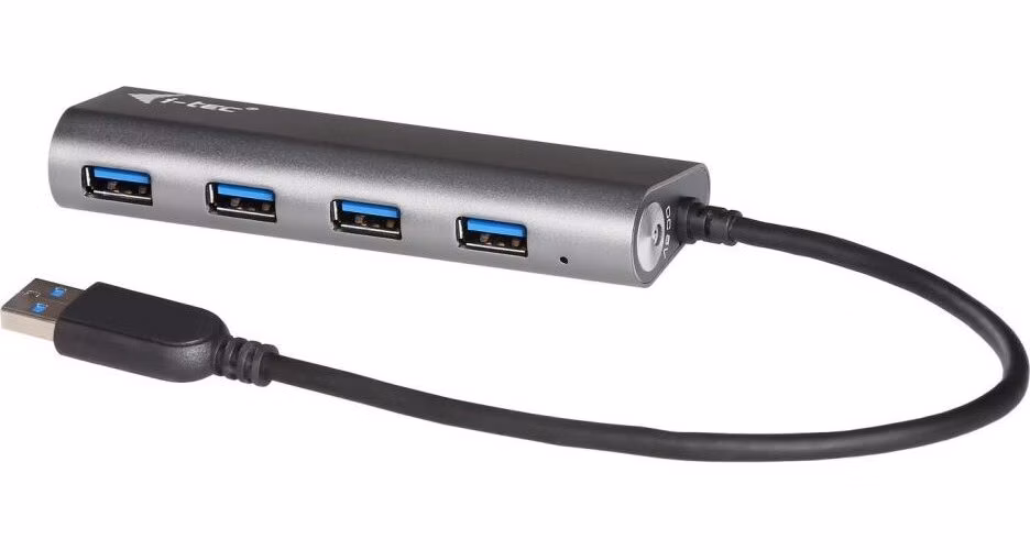 i-tec USB HUB METAL/ 4 porty/ USB 3.0/ napájecí adaptér/ kovový