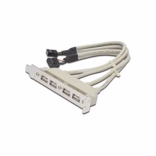 Digitus záslepka slotu s 4 USB porty, kabel 2x 10 Pin 0,25m
