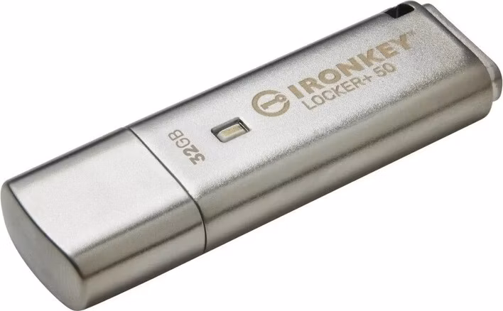 Kingston 32GB IKLP50 IronKey Locker+ 50 AES USB, s 256bitovým šifrovaním