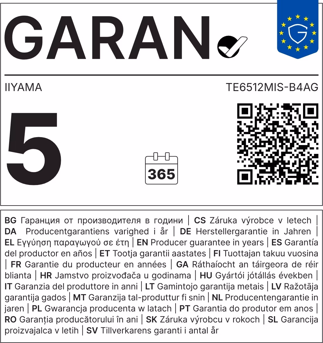65" iiyama TE6512MIS-B4AG