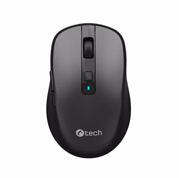 C-TECH myš WLM-19 Dual mode, bezdrátová, BT5.0 + 2,4GHz, 1600DPI, 6 tlačítek, USB nano receiver, černá
