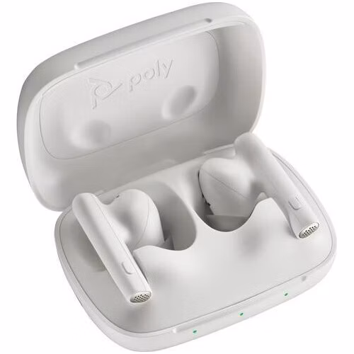 Poly Voyager Free 60 bluetooth headset, BT700 USB-A adaptér, nabíjecí pouzdro, bílá