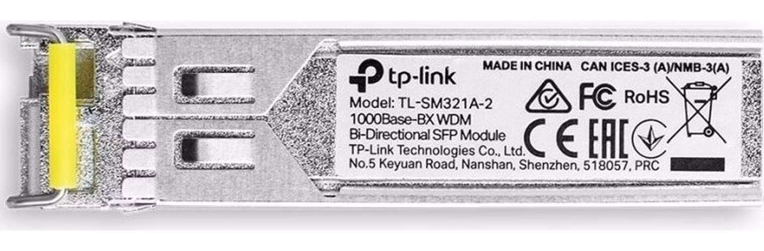 Omada Gigabit Single-Mode WDM Bi-Directional SFP Module SPEC: LC Connector, TX:1550nm/RX:1310nm, Single-mode, 2 km