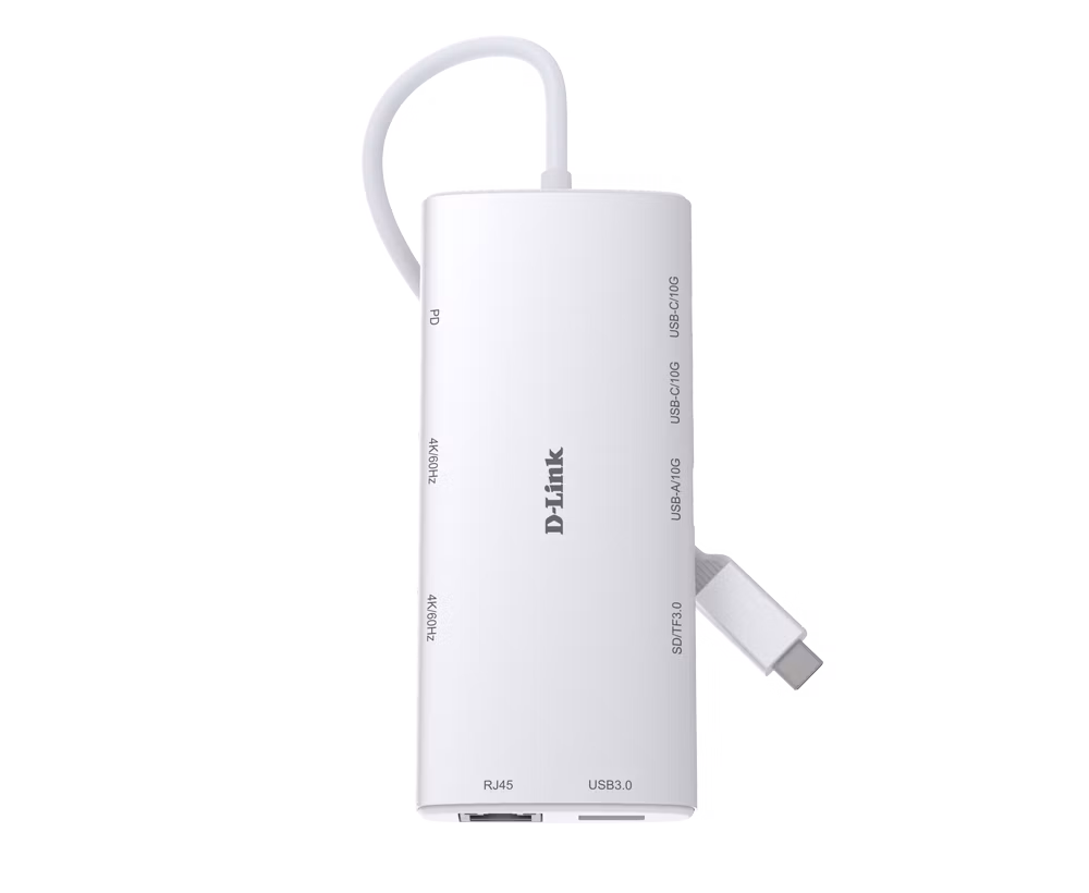 D-Link 10-in-1 USB-C Hub with HDMI x2 / USB-C x2, USB A x2 / Ethernet/Card Reader/Power Delivery