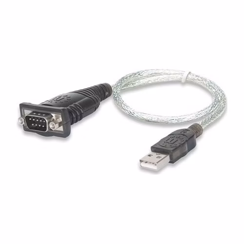 MANHATTAN prevodník USB na sériový port (USB AM / DB9M, RS232), blister