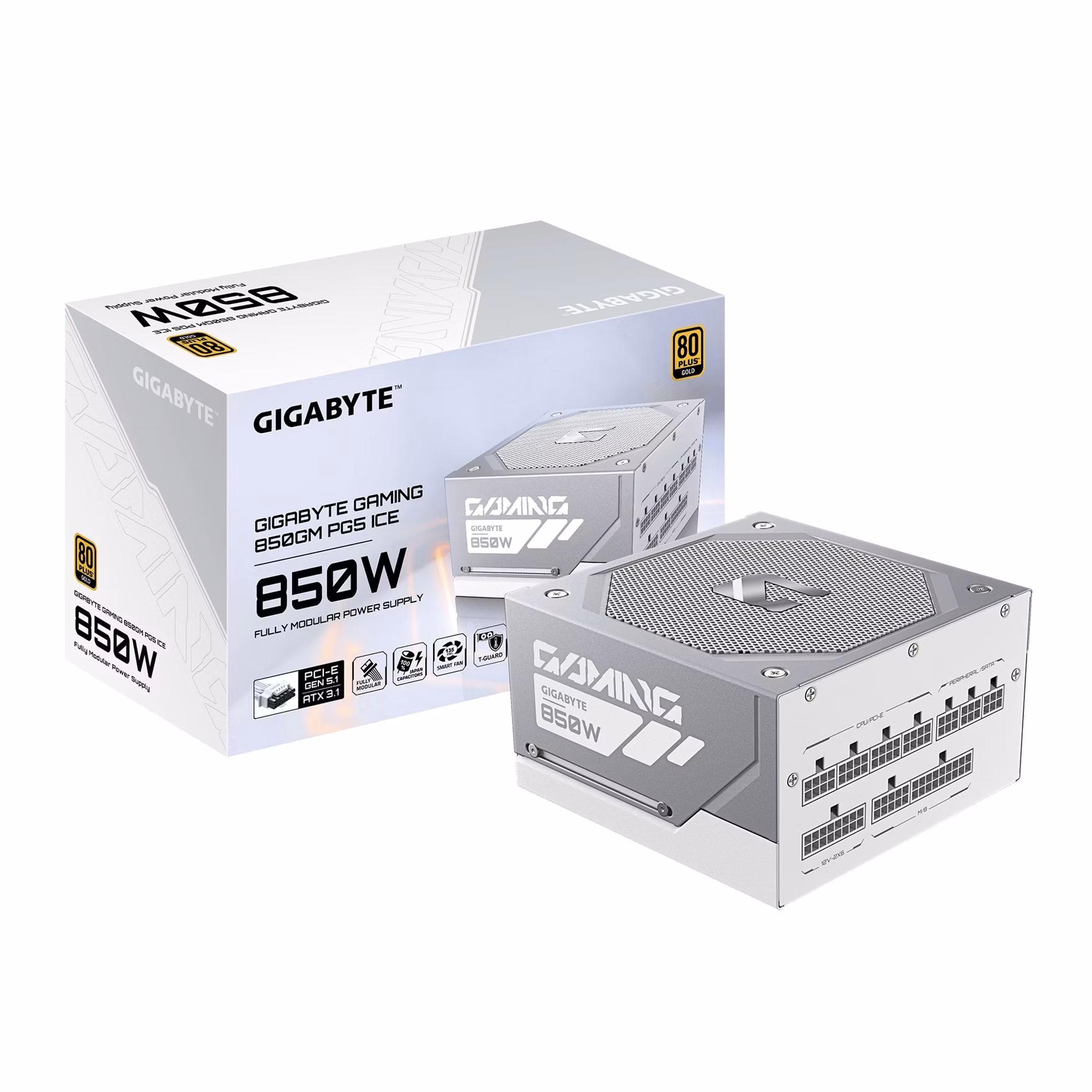 GIGABYTE GAMING 850W 80PLUS Gold Modular white