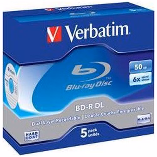 VERBATIM BD-R(5-pack)/DualLayer/Jewel/6X/50GB