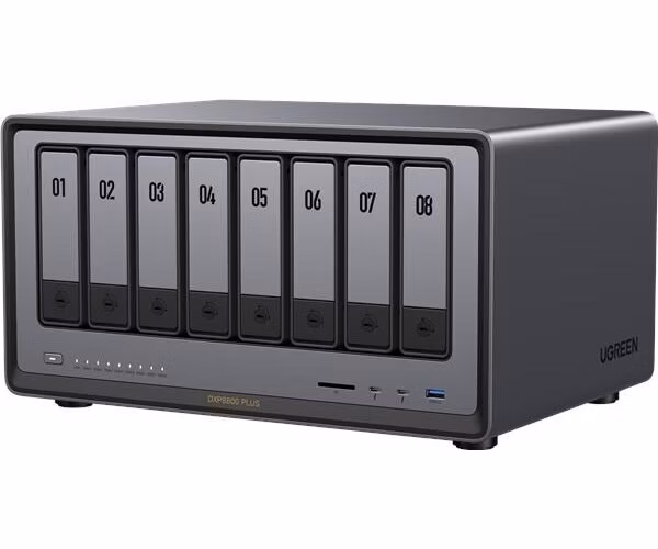 UGREEN NASync DXP8800 Plus (10C/i5-1235U/4,4GHz/8GBRAM/8xSATA/2xM.2/2x10GbE/1xPCIe/2xTB/2xUSB2.0/2xUSB3.2/HDMI/SD)