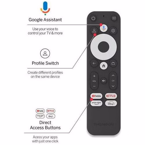 Thomson Streaming USB STICK 140 - 4K UHD, Google Cast, Hej Google