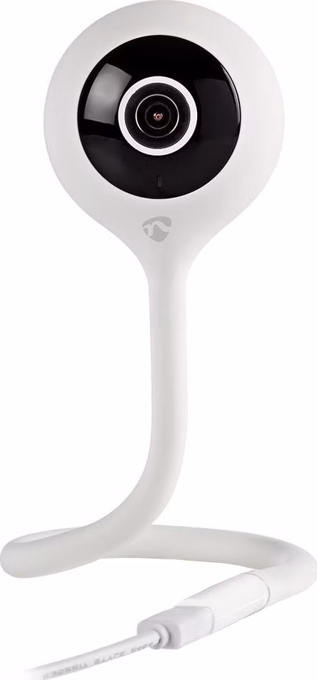 NEDIS IP Kamera/ vnitřní/ Wi-Fi/ 2Mpix/ senzor pro sledov. klimatu/ microUSB/ MicroSD/ Cloud/ adaptér/ bílá