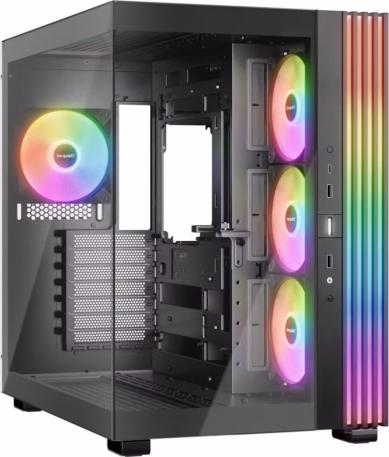 POŠKOZENÝ OBAL - Be quiet! skříň LIGHT BASE 600LX / ATX / 4x 120mm ARGB fan / 2xUSB 3.0 / USB-C / panoramatická / černá